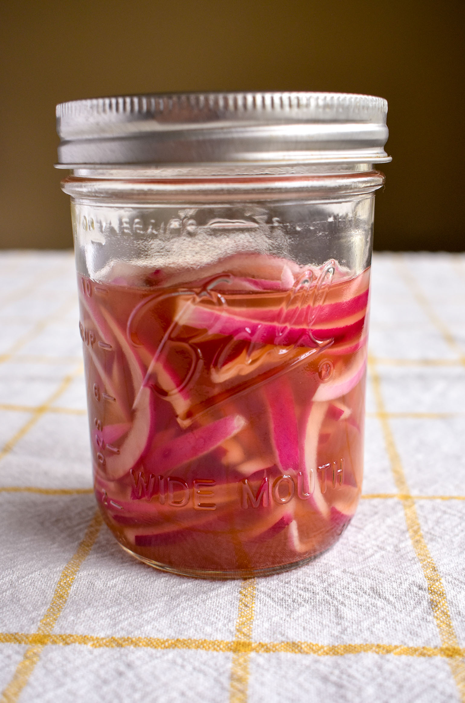 Pickled onions for avocado toast salad
