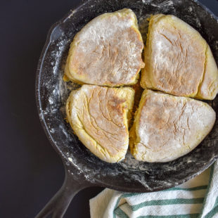 Irish Soda Farls in Cast Iron Pan