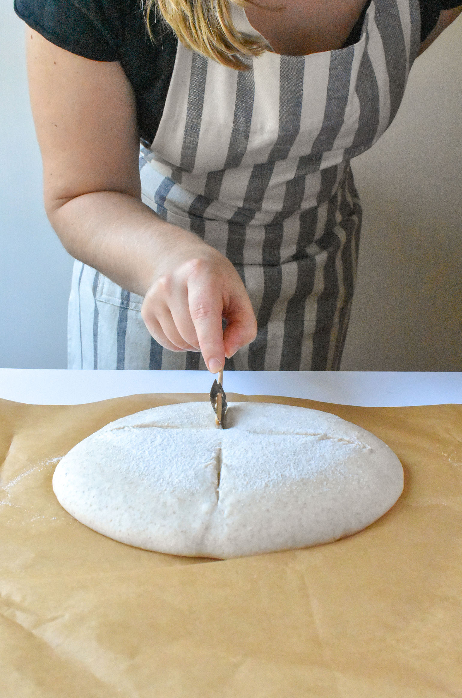 Baking Bread- Scoring dough