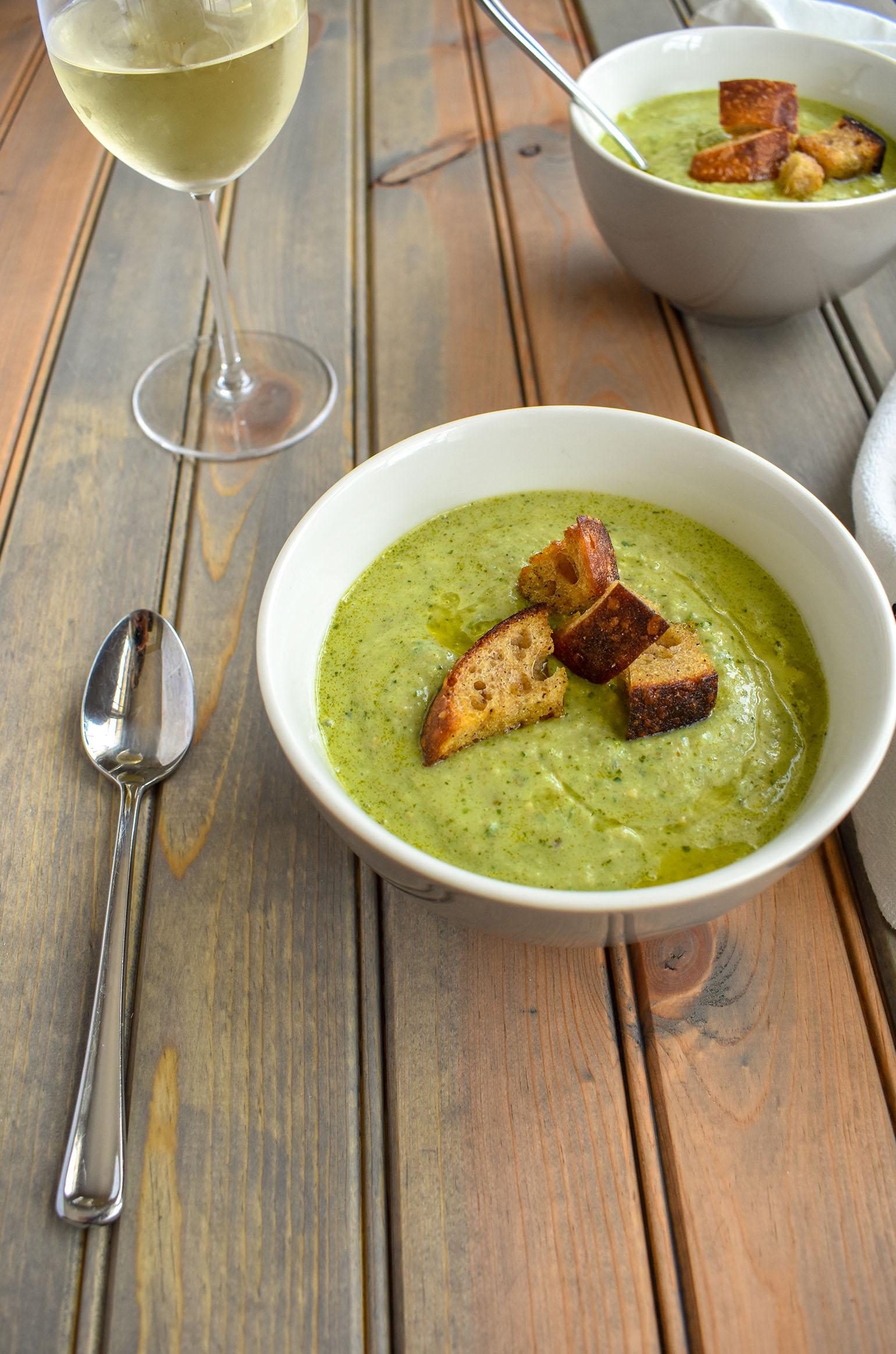 Green Gazpacho with Brooklyn Grange Hot Sauce