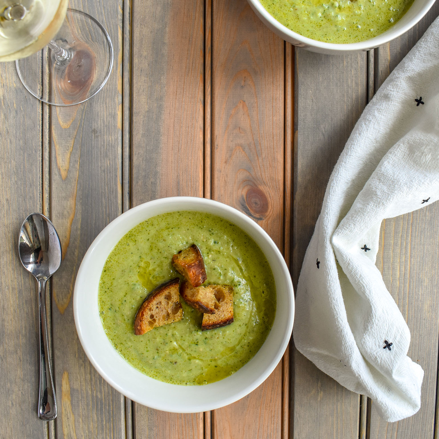 Green Gazpacho with Brooklyn Grange Hot Sauce