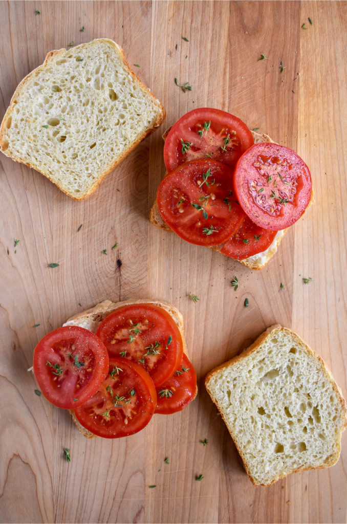 Open Tomato Sandwiches