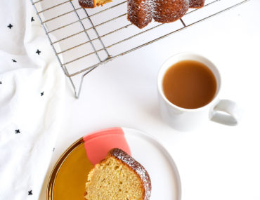 Spiced Chai Bundt Cake Slice on Plate